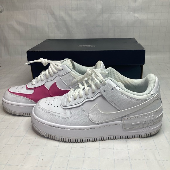 CUSTOM NIKE AIR FORCE 1 Shadow Triple White CI0919 100 Women size 8 - Picture 7 of 12